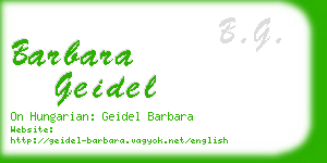 barbara geidel business card